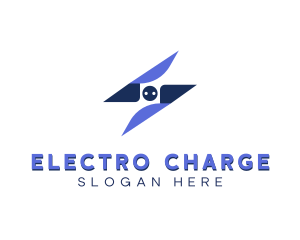 Lightning Electrical Outlet logo design