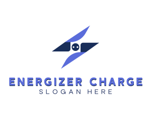 Lightning Electrical Outlet logo design