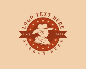 Western Cowgirl Hat logo