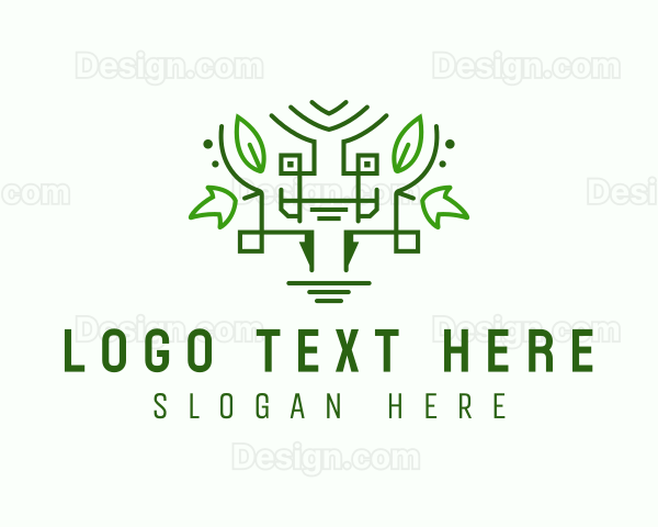 Geometric Forest Elf Logo