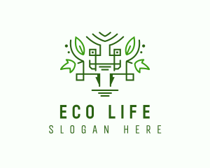 Geometric Forest Elf logo design