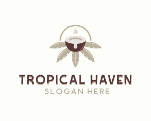 Tropical Coconut Drink logo design