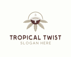 Tropical Coconut Drink logo design