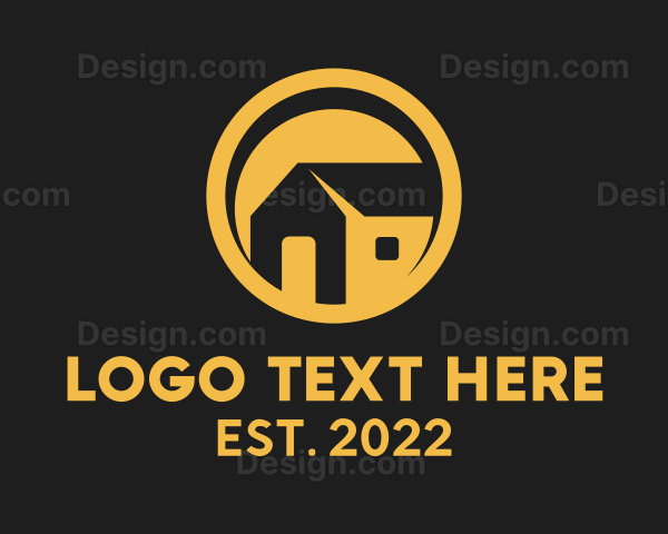 Yellow Tiny House Real Estate Logo