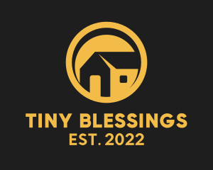 Yellow Tiny House Real Estate  logo design