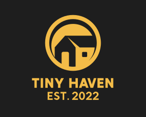 Yellow Tiny House Real Estate  logo design