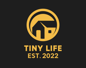 Yellow Tiny House Real Estate  logo design