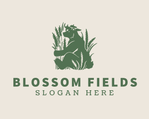 Green Field Crops Bear logo design