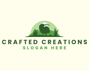 Wild Kiwi Bird logo design