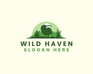 Wild Kiwi Bird logo design