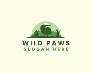 Wild Kiwi Bird logo design