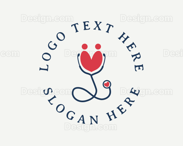 Medical Health Stethoscope Logo