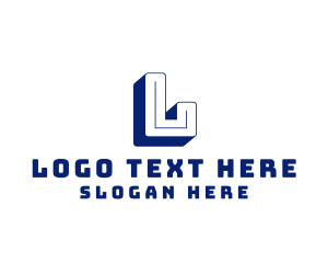 Typeface - Minimalist Inline Shadow logo design