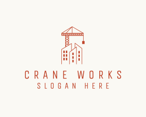 Construction Crane Building logo