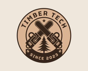 Chainsaw Woodwork Logging logo