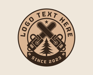 Chainsaw Woodwork Logging logo