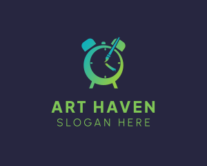 Art Class Clock  logo design