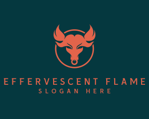 Bull Flame Ring logo design