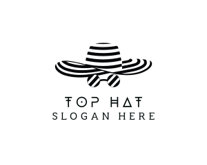 Stripes Fashion Hat logo design