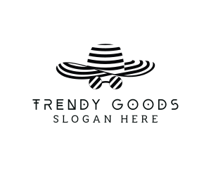 Stripes Fashion Hat logo design