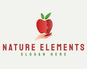 Natural Apple Face  logo design