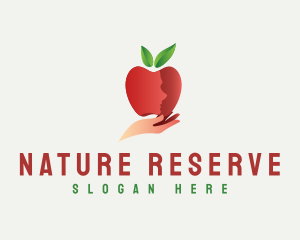 Natural Apple Face  logo design