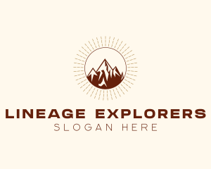 Mountain Trekking Travel logo design