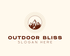 Mountain Trekking Travel logo design