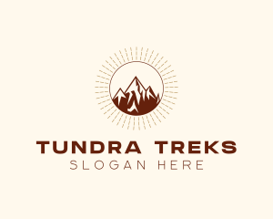 Mountain Trekking Travel logo design