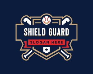 Baseball League Shield logo design