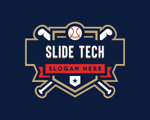 Baseball League Shield logo design