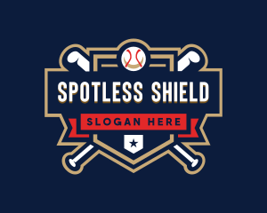 Baseball League Shield logo design