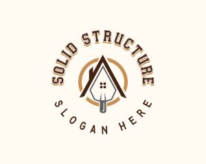 Trowel Construction Masonry logo design