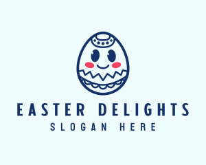 Cute Ornate Easter Egg logo design