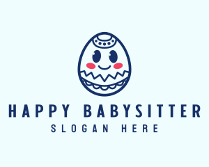 Cute Ornate Easter Egg logo design