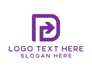 Purple Letter D Arrow logo