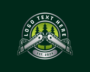 Lumberjack Chainsaw Logging logo