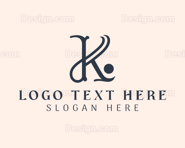 Stylish Boutique Interior Design Letter K Logo