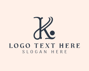 Stylish Boutique Interior Design Letter K logo