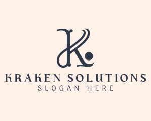 Stylish Boutique Interior Design Letter K logo design