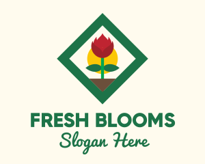 Spring Flower Frame Decor logo