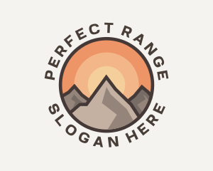 Mountain Sunset Trekking logo design