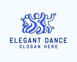 Dancing Team People logo design