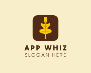 Autumn Leaf Mobile App logo design