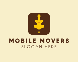 Autumn Leaf Mobile App logo design