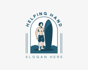 Male Sports Surfer Logo