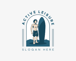 Male Sports Surfer logo design