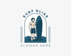 Male Sports Surfer logo