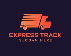 Gradient Delivery Truck logo design