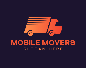 Gradient Delivery Truck logo design